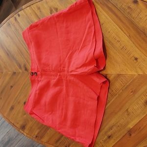 Boden Red Cornwall Linen Short Sz. 14